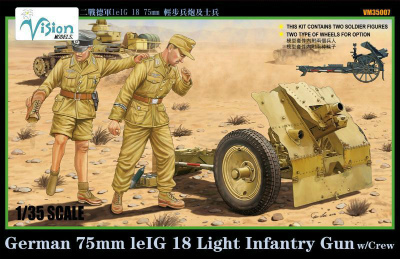【新製品】VM35007)WWII 独 7.5cm leIG18 歩兵砲 クルー付き