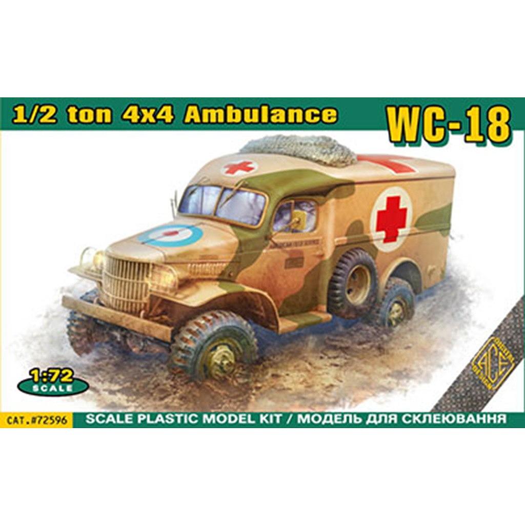 【新製品】72596 1/72 米 ダッジWC18(T211) 4輪駆動野戦救急車