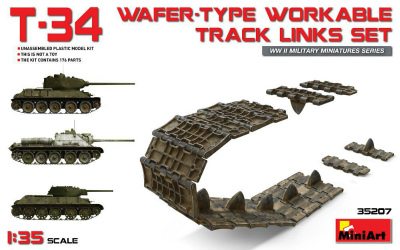 【新製品】35207)T-34戦車用ウェハータイプ履帯セット（連結可動式）