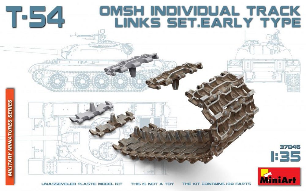 【新製品】37046)T-54用OMSH専用履帯セット初期型（連結可動式）