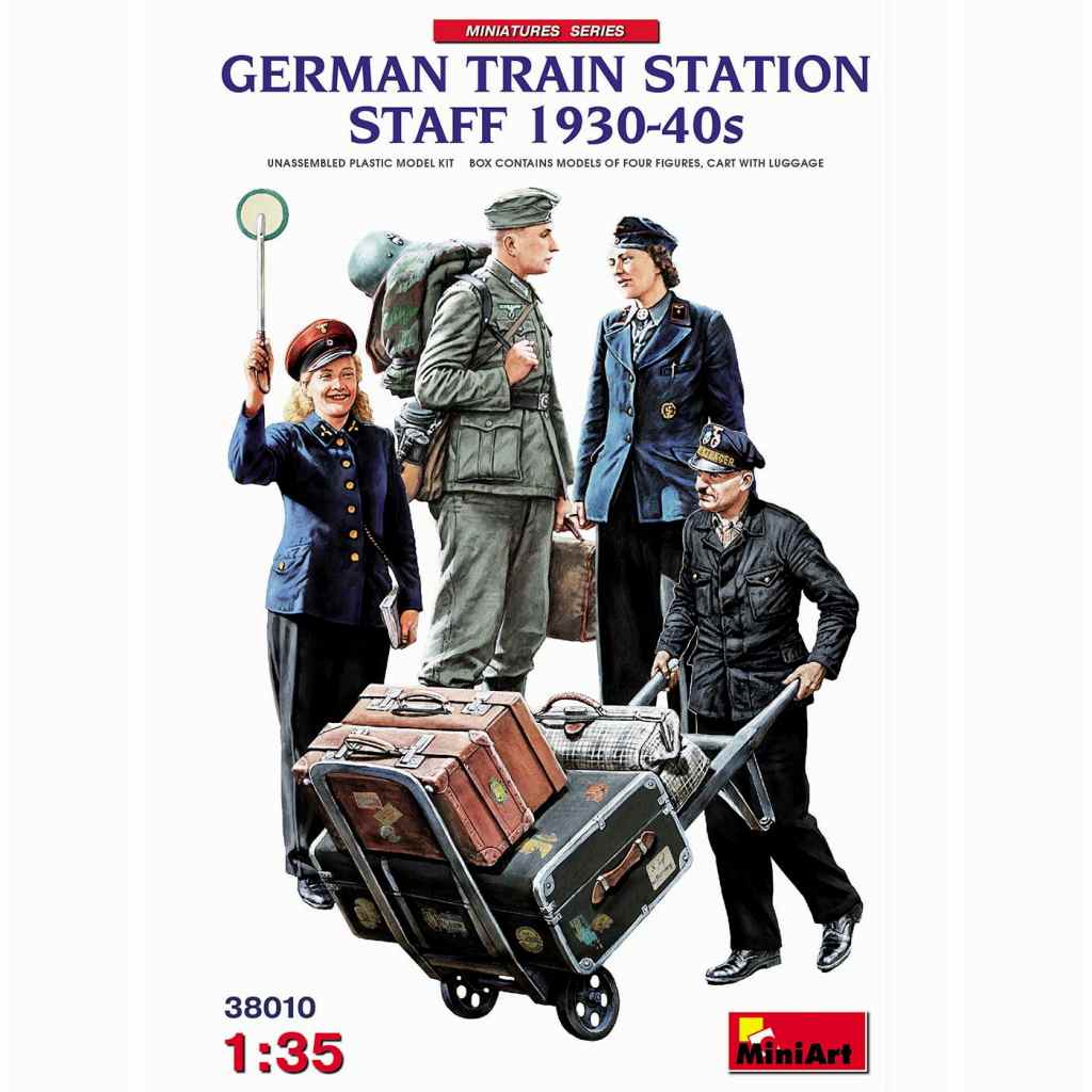 【再入荷】38010 ドイツ人駅員 4体入 1930-40年代