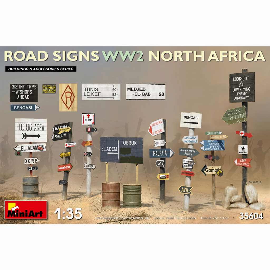 【新製品】35604 道路標識WW2（北アフリカ）