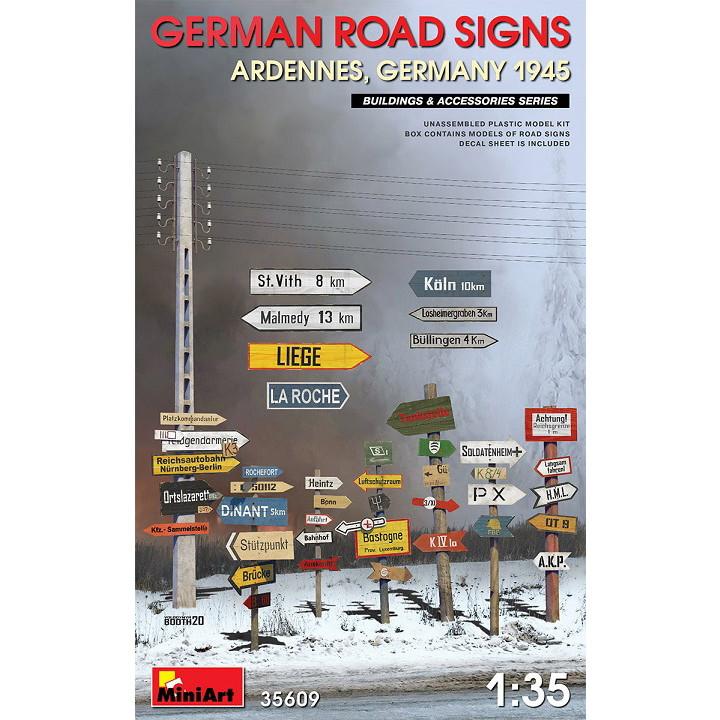 【新製品】35609 ドイツ道路標識 WWII (アルデンヌ ドイツ 1945)