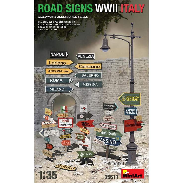 【新製品】35611 道路標識 WWII イタリア