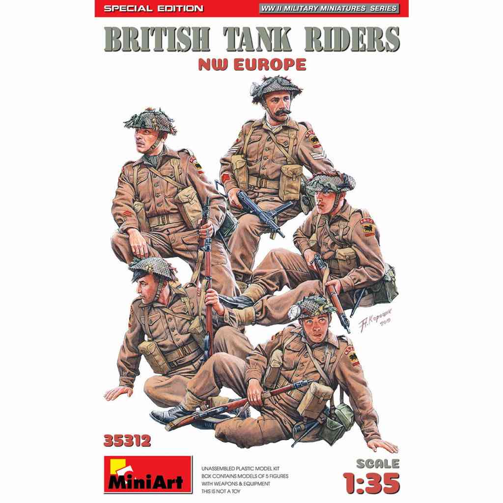 【新製品】35312 イギリス軍戦車兵乗員セット５体入(NWヨーロッパ）)特別版（歩兵用武器・装備品付）