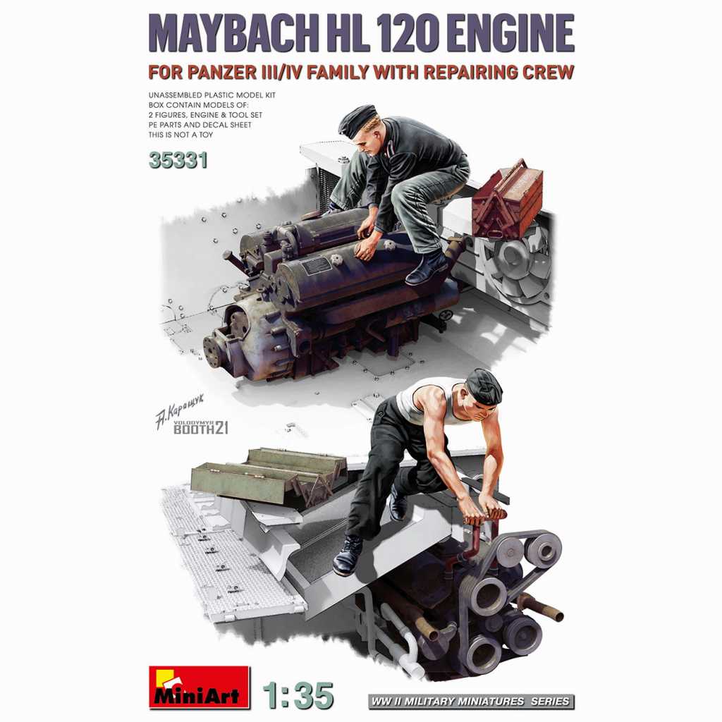 【新製品】35331 III/IV号戦車用マイバッハHL120エンジン 修理工兵付き