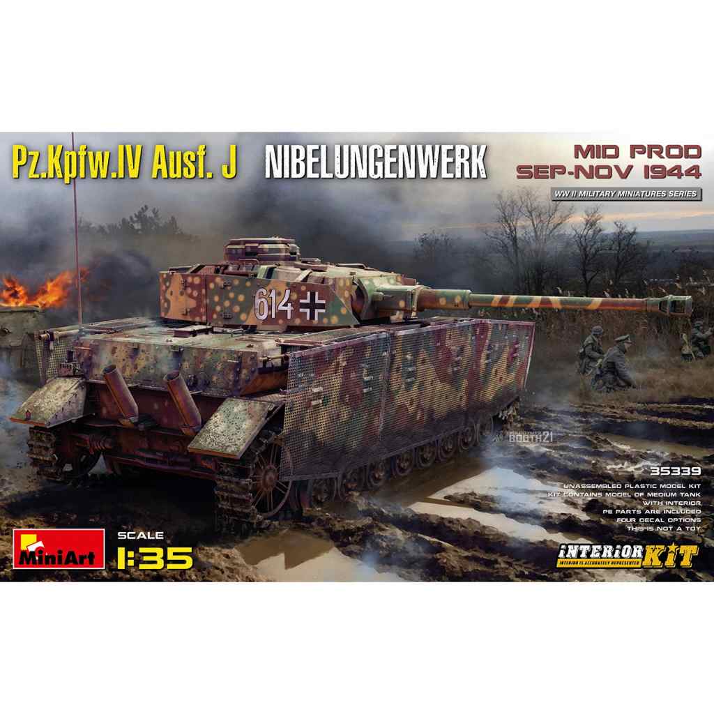 【新製品】35339 IV号戦車 J型 ニーベルンゲン工場製中期型 <1944年9月～11月> フルインテリア(内部再現)