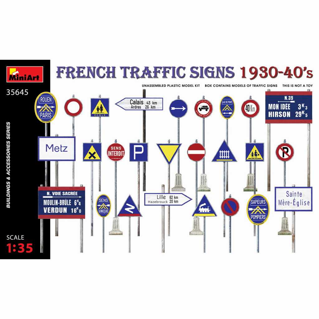 【新製品】35645 道路標識 フランス1930-40年代