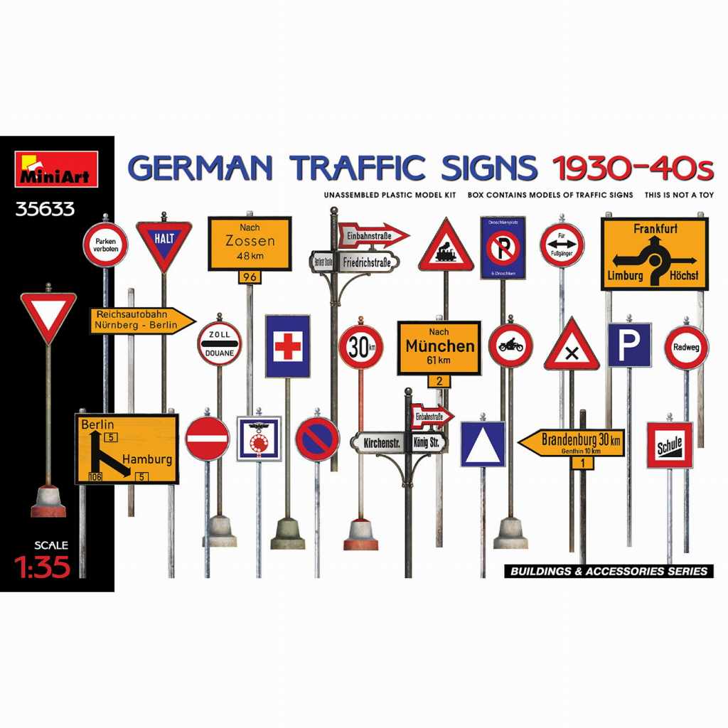 【新製品】35633 ドイツ交通標識 1930年～40年