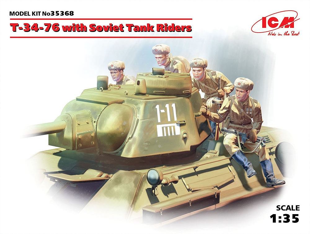 【新製品】35368)ソビエト Ｔ-34/76 w/戦車搭乗歩兵