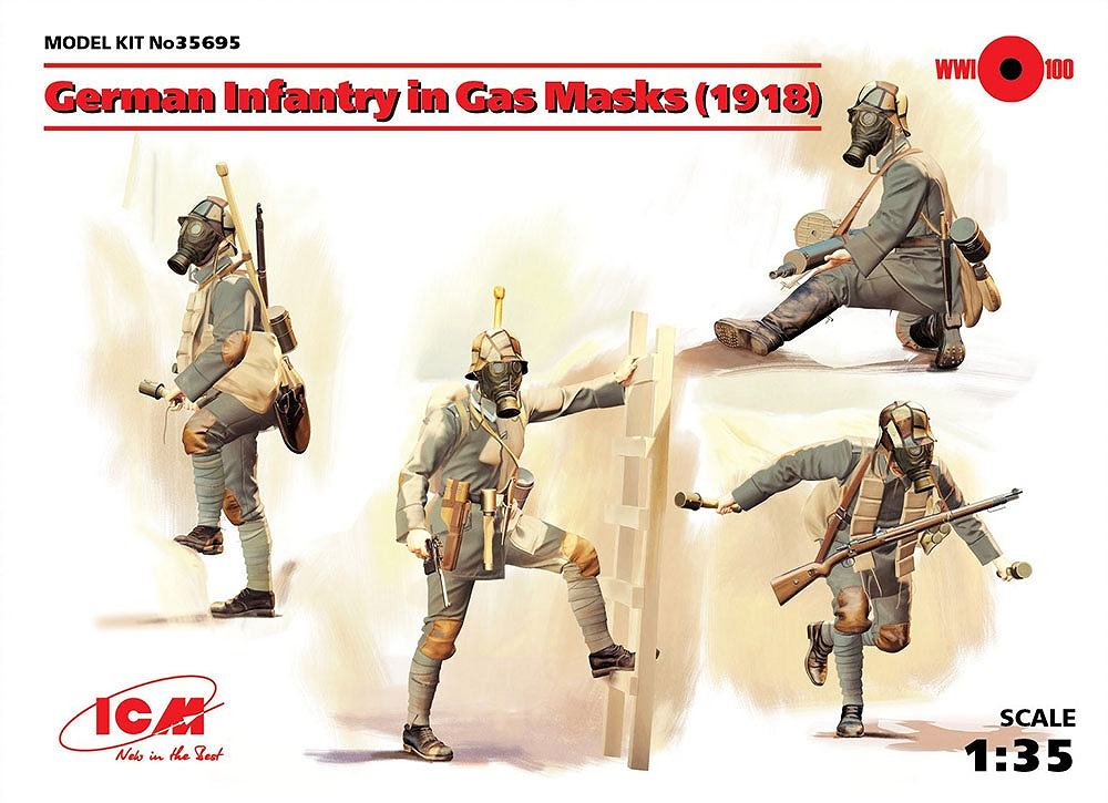 【新製品】35695)ドイツ歩兵 ガスマスク装備 (1918)