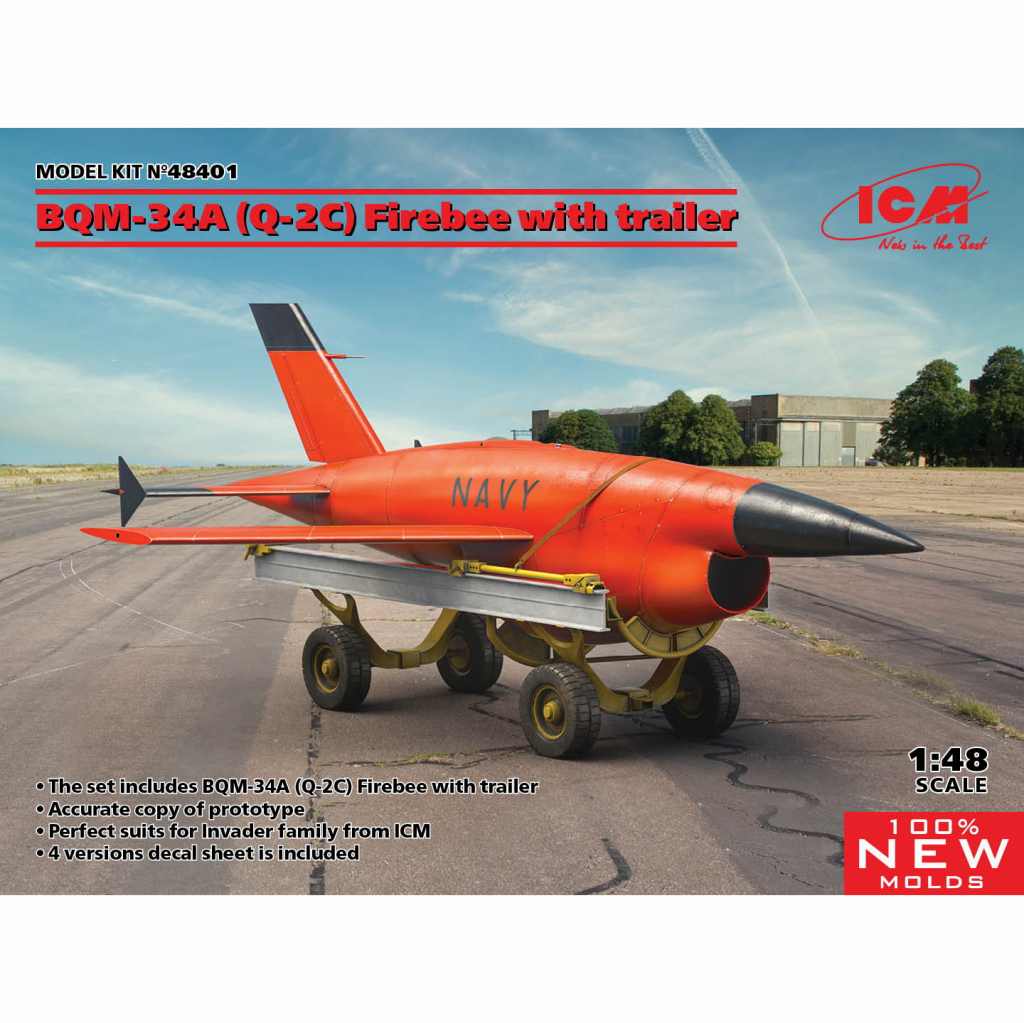 【新製品】48401 1/48 BOM-34A（Q-2C）ファイアビー w/トレーラー