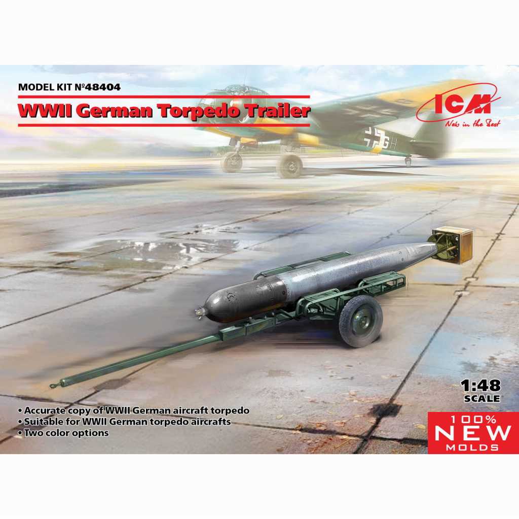 【新製品】48404 WWII ドイツ 魚雷牽引トレーラー