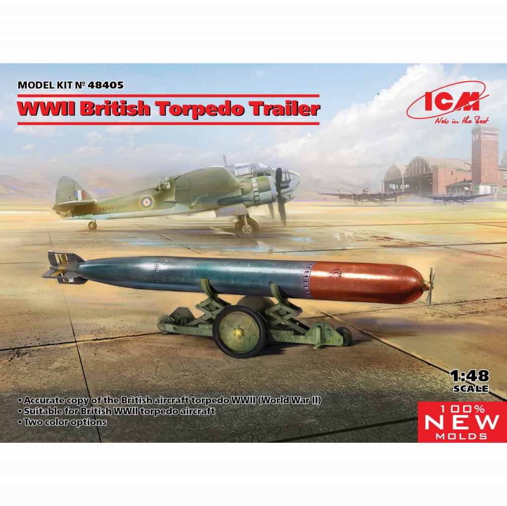 【新製品】48405 WWII イギリス 魚雷牽引トレーラー