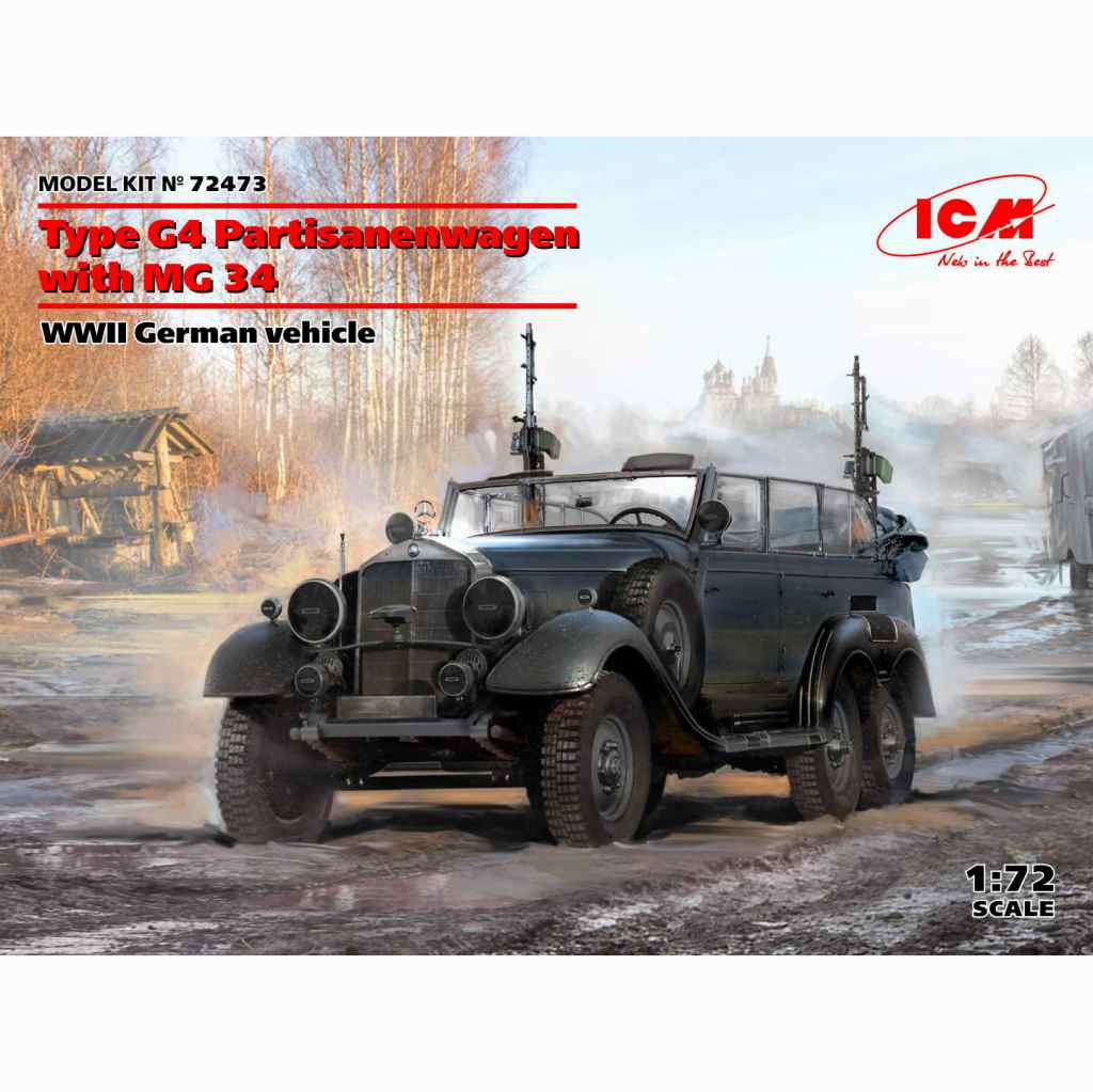 【新製品】72473 ドイツ メルセデス G4 パルチザン・ヴァーゲン w/MG34