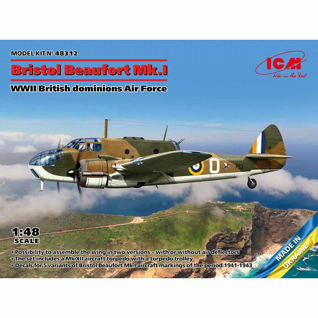 【新製品】48312 イギリス領空軍 ブリストルボーフォート Mk.I