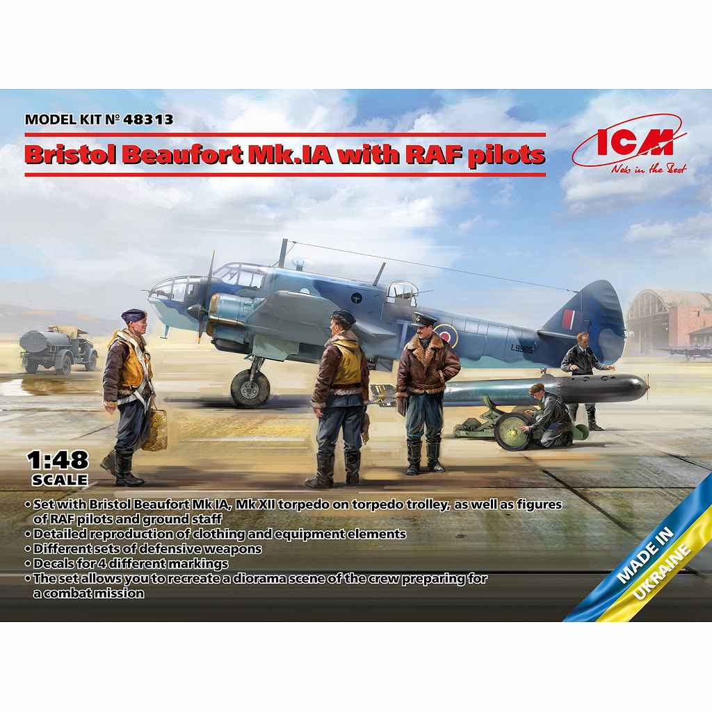 【新製品】48313 ブリストル ビューフォート Mk.IA ｗ/イギリス空軍パイロット