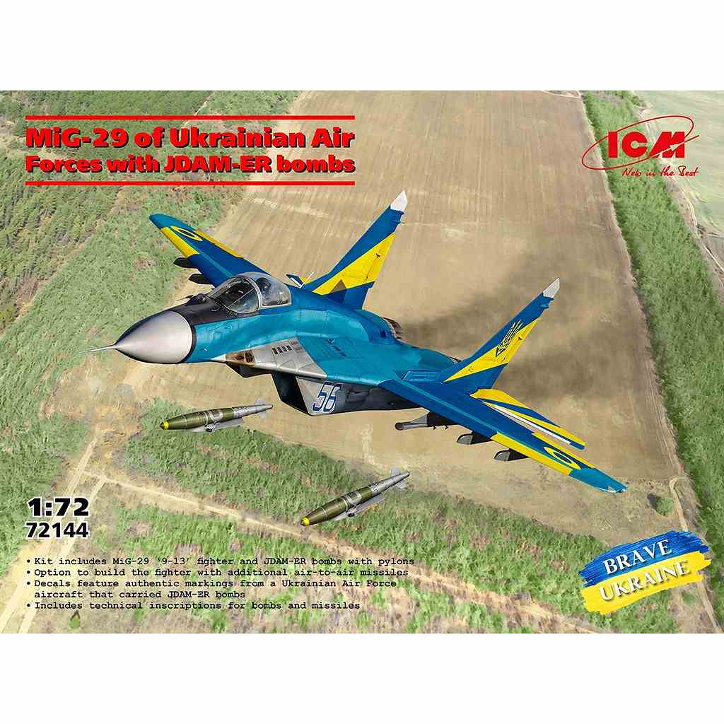 【新製品】72144 ウクライナ空軍 ミグ MiG-29 フルクラム ｗ/JDAM-ER爆弾