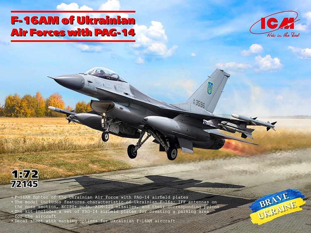 【新製品】72145 ウクライナ空軍 F-16AM w/PAG-14