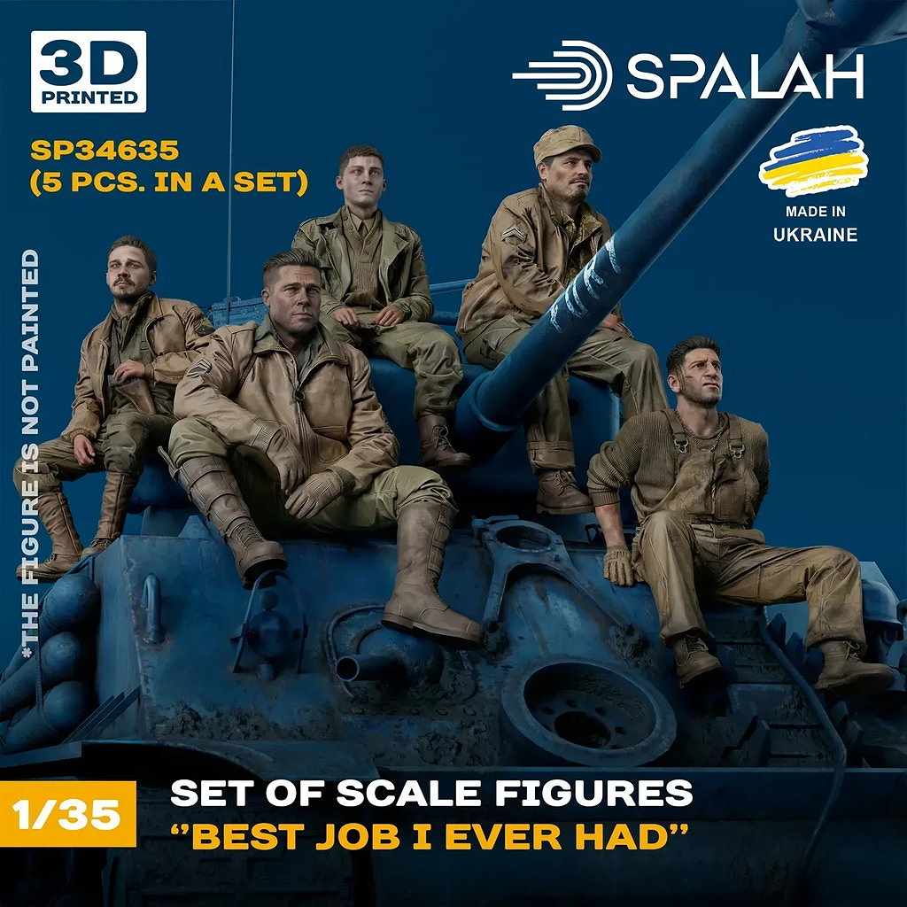 【新製品】SP34635 1/35 WW.2 米軍 M4シャーマン クルーセット(5体入)