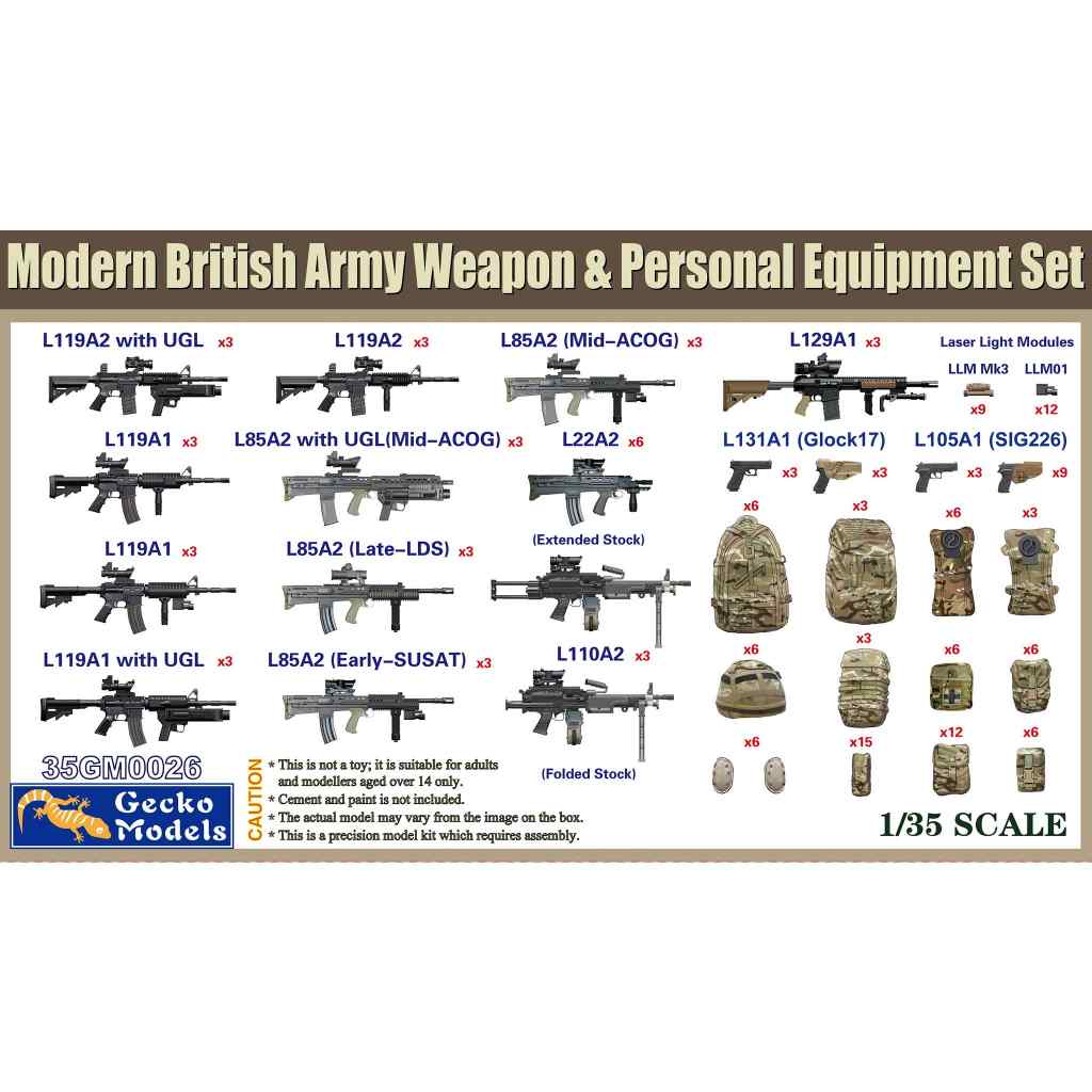 【新製品】35GM0026 現用イギリス軍 小火器と個人装備セット