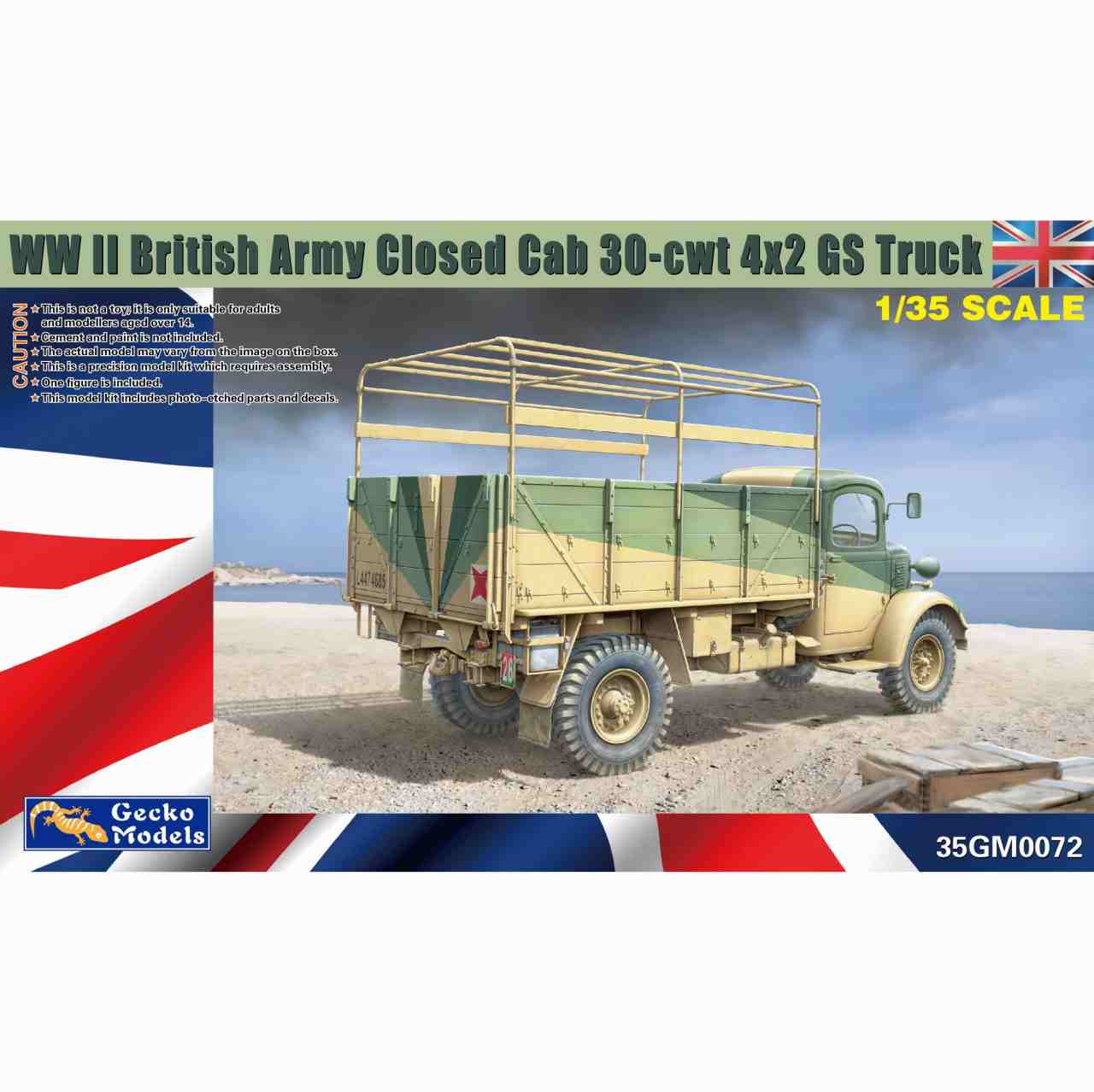 【新製品】35GM0072 1/35 WWII イギリス陸軍 30-cwt 4x2 GSトラック (クロースドキャブタイプ)