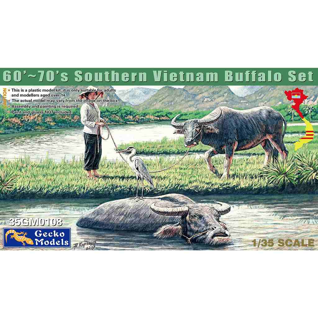 【新製品】35GM0108 1/35 ベトナム 水牛セット (1960年-1970年代)