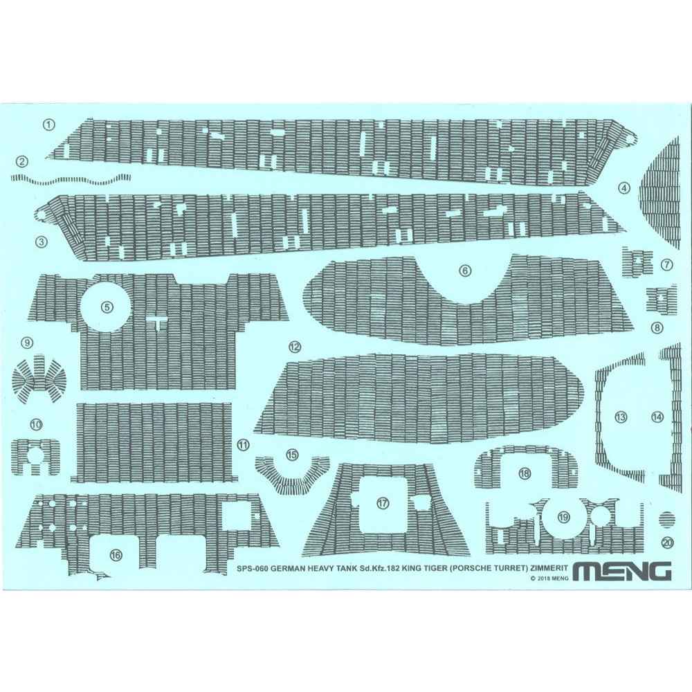 【新製品】SPS-060 キングタイガー(ポルシェ砲塔)用ツィンメリットコーティングデカール