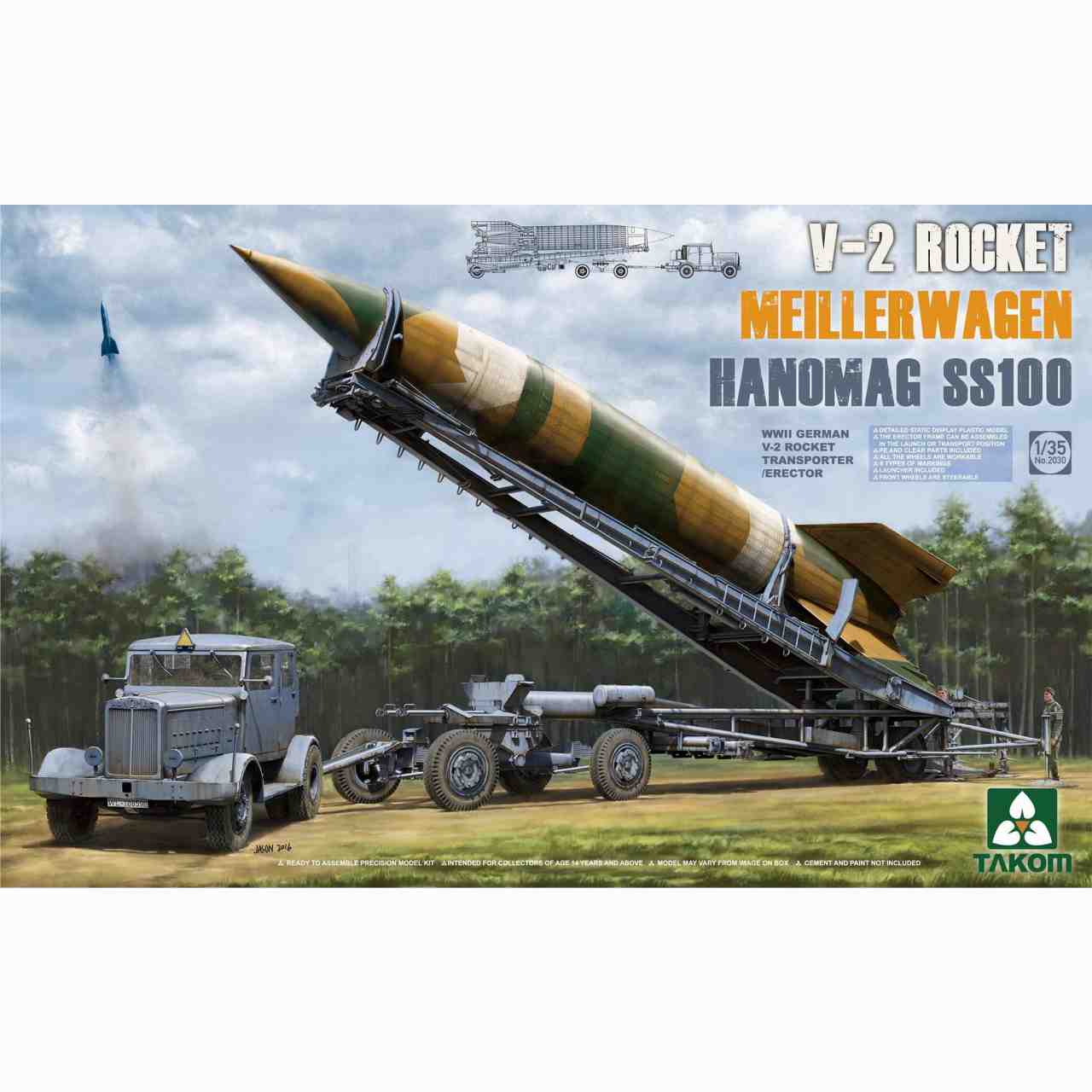 【新製品】2030)WWII 独 V2ロケット&ロケット運搬/発射台兼用車メイラーワーゲン&ハノマーグSS100トラクター