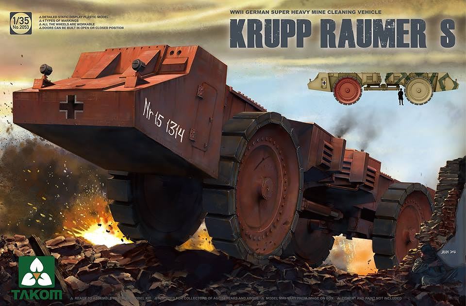 【新製品】2053)WWII ドイツ 超重地雷処理車 クルップ ロイマーS