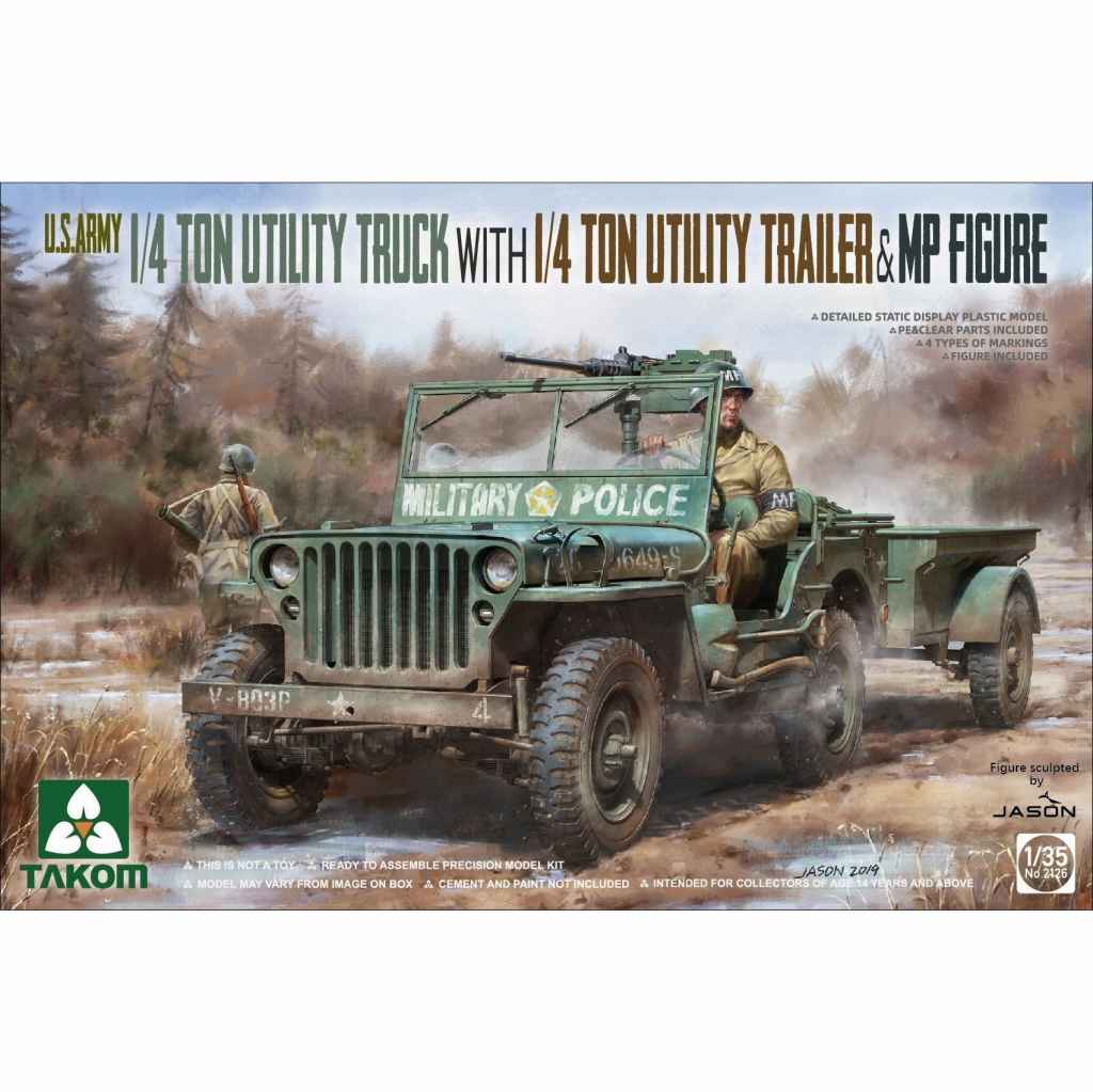 【新製品】2126 米陸軍 1/4トン ユーティリティトラック w/トレーラー&憲兵フィギュア