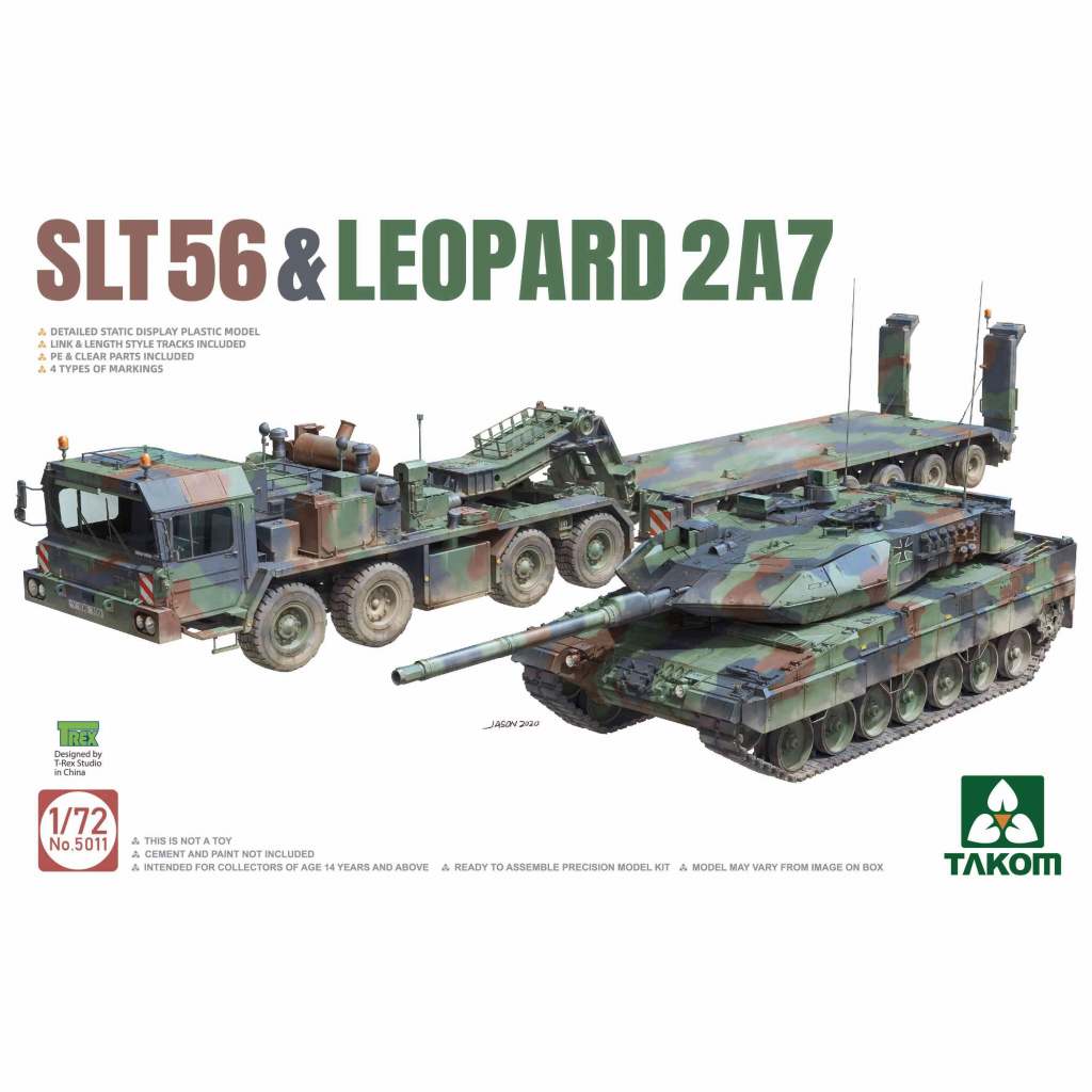 【新製品】5011 SLT56 戦車運搬車 & レオパルト2A7