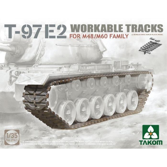 【新製品】2163 1/35 T-97E2 連結組立可動式履帯(M48/M60系用)