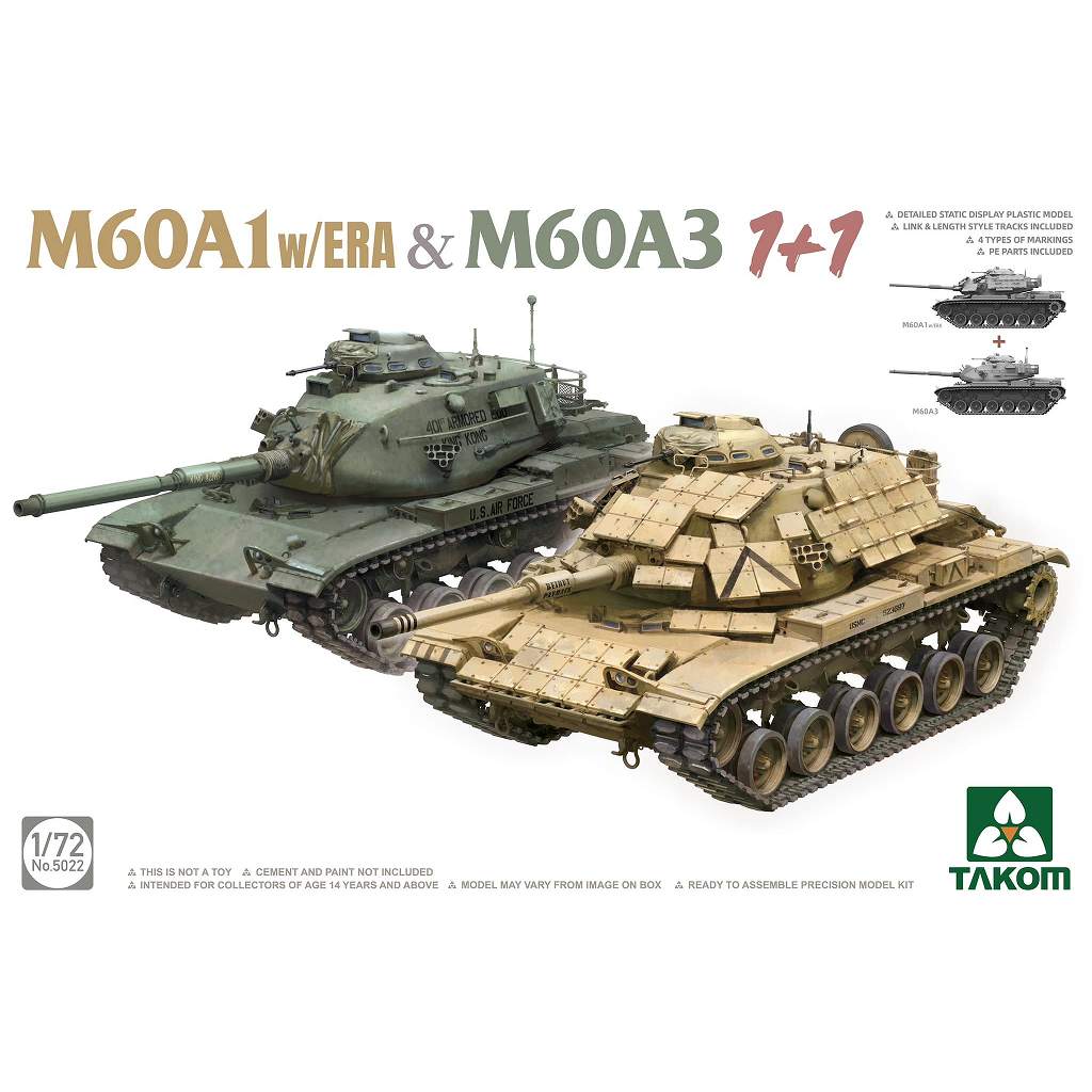 【新製品】5022 1/72 M60A1w/ERA & M60A3 1+1