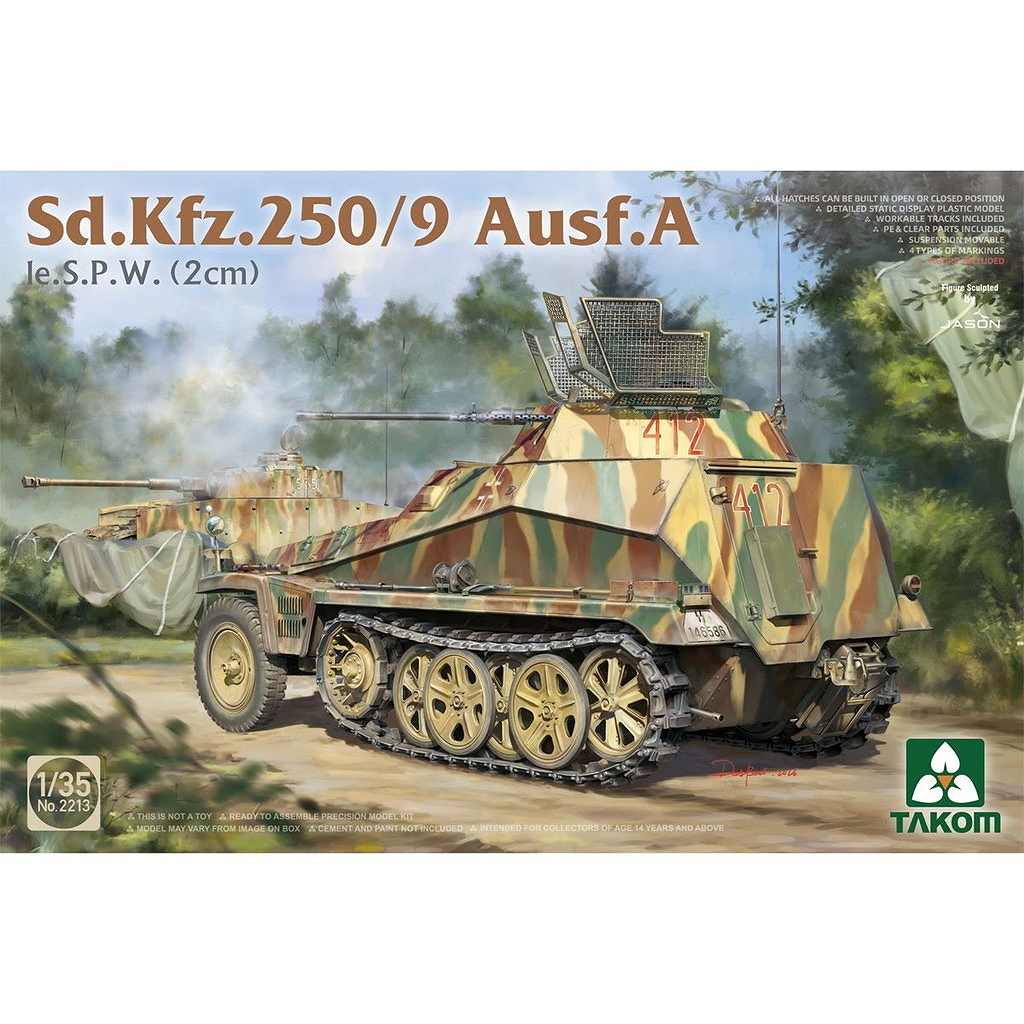 【新製品】2213 1/35 Sd.Kfz.250/9 A型 Ie.S.P.W. (2cm)
