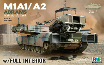 【新製品】RM-5007)現用米 M1A1/A2エイブラムス フルインテリア付き(2in1)