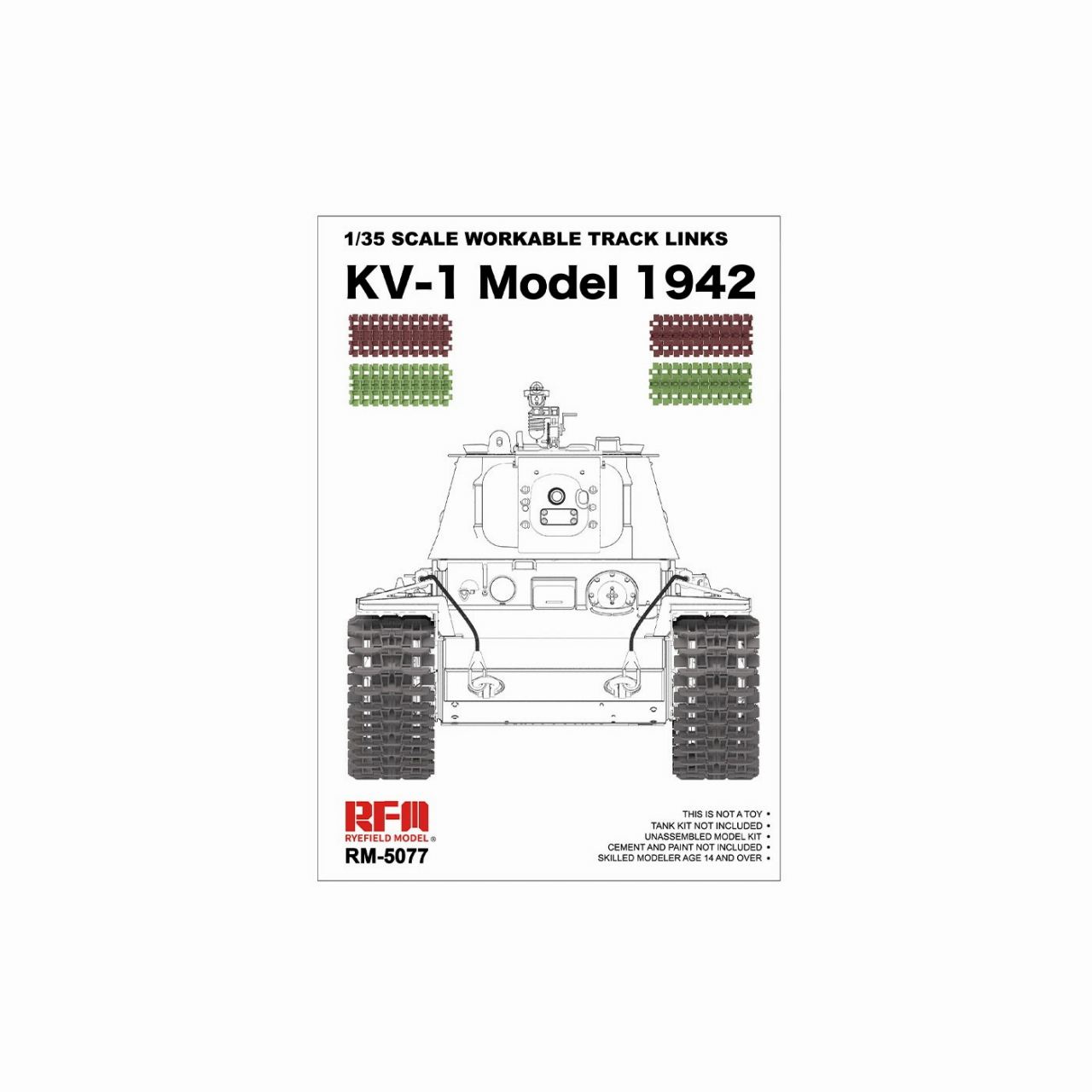 【新製品】5077 1/35 KV-1用可動式履帯セット(インジェクション製)