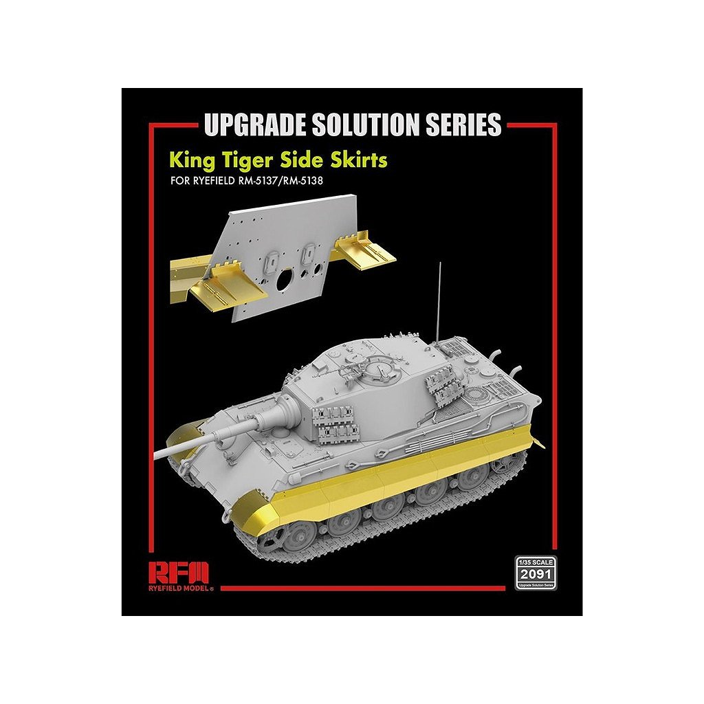 【新製品】2091 1/35 キングタイガー用サイドスカートグレードアップパーツセット(RFM5137 & RFM5138用)