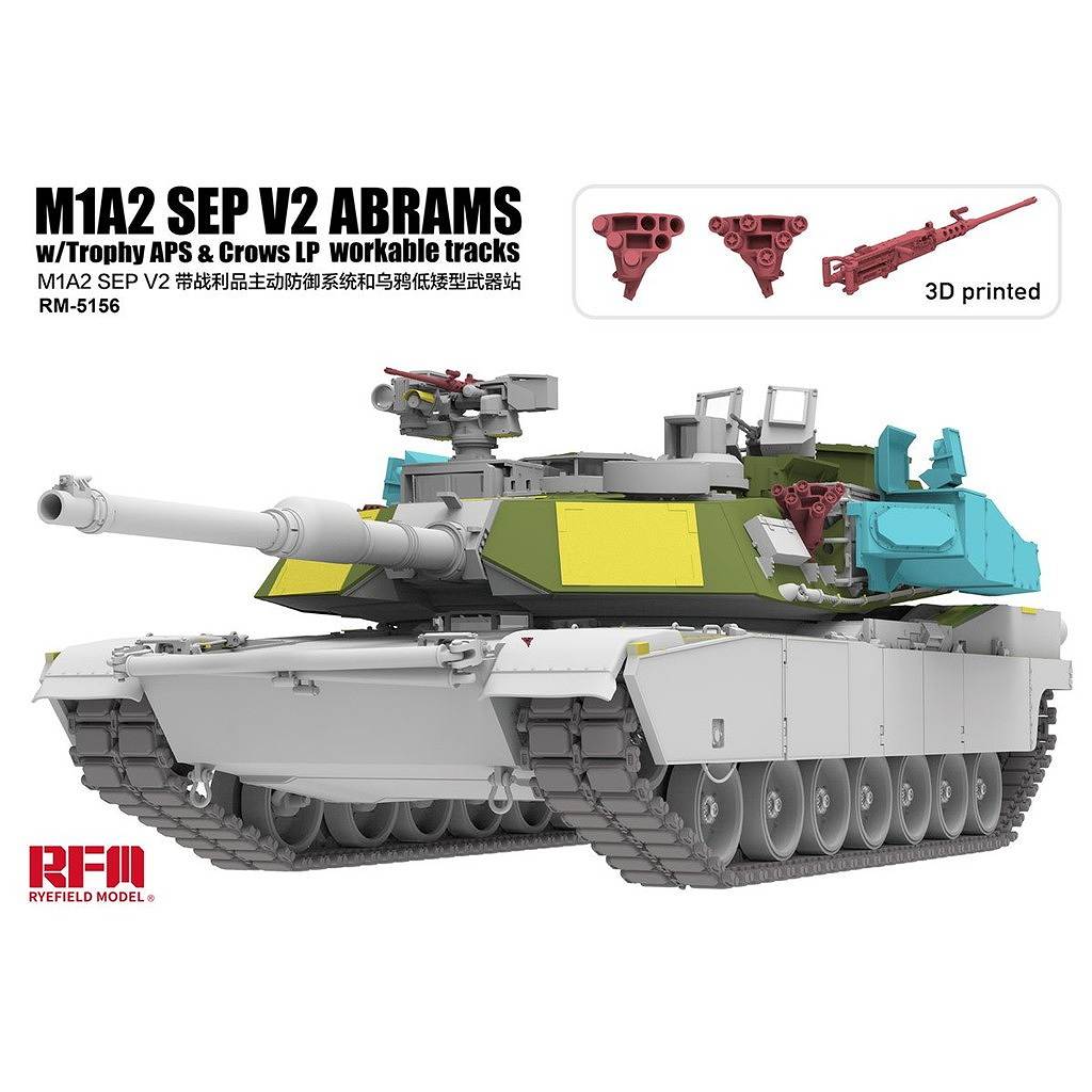 【新製品】5156 1/35 M1A2 SEP V2 エイブラムス w/トロフィーAPS、CROWS LP & 可動式履帯