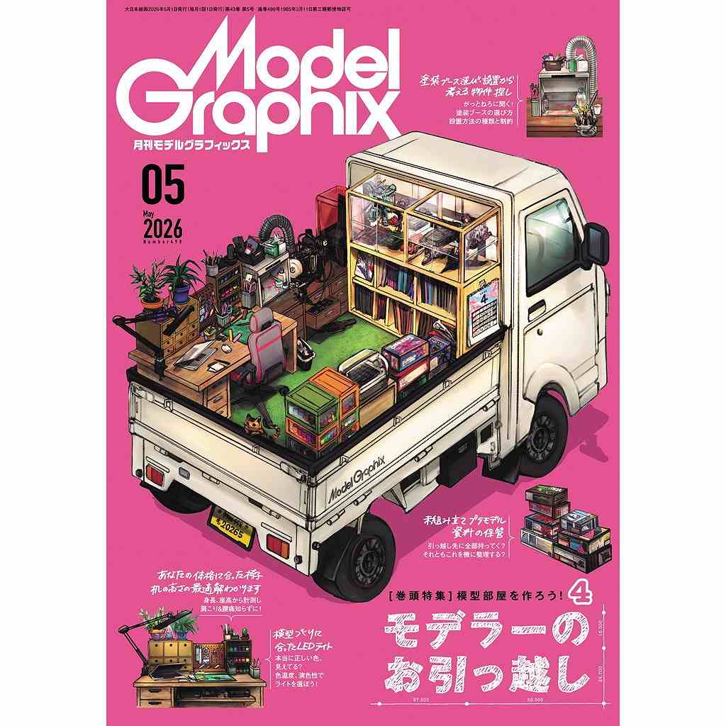 【新製品】モデルグラフィックス Vol.498 2026年5月号 模型部屋を作ろう！4