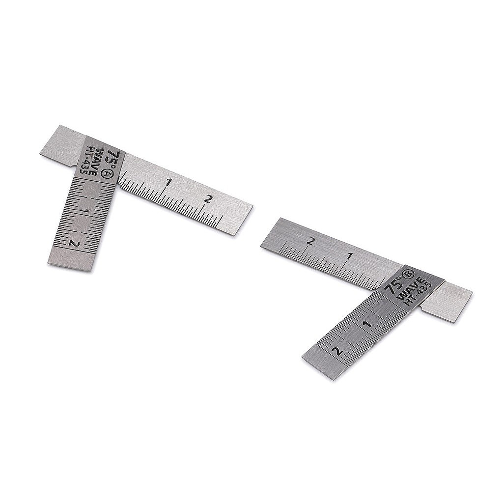 【新製品】HT-435 HGステンレスT定規【ショートタイプ】2枚組／75°