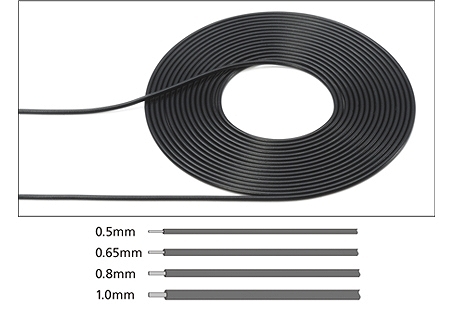 【新製品】12675)パイピングケーブル 外径0.5mm(ブラック)
