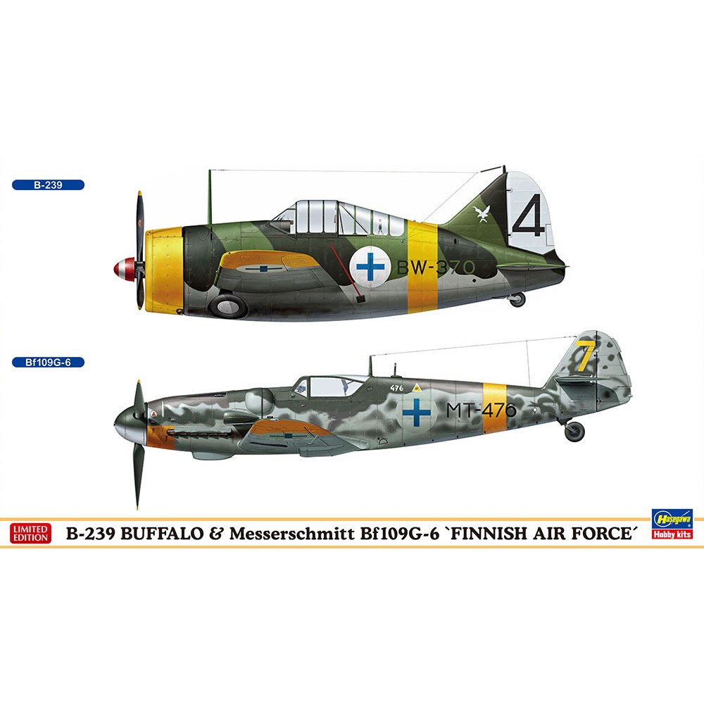 【新製品】02279 B-239 バッファロー & メッサーシュミット Bf109G-6 “フィンランド空軍”