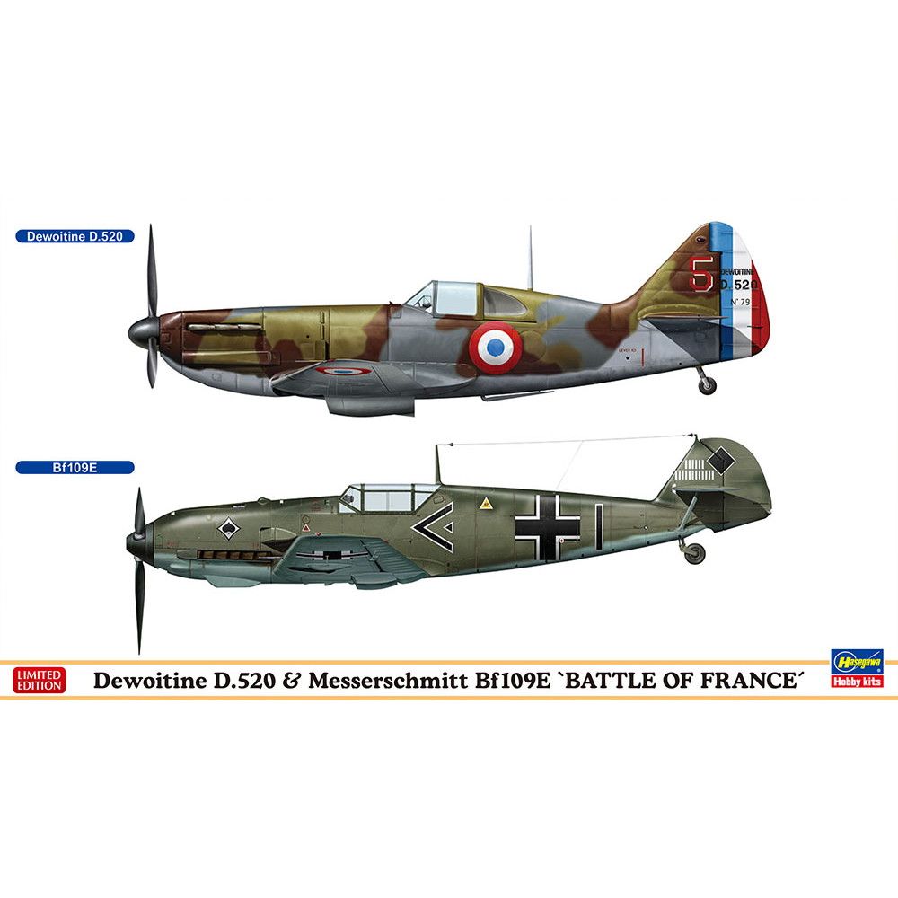 【新製品】02332 ドボアチーヌ D.520 & メッサーシュミット Bf109E “バトル オブ フランス”