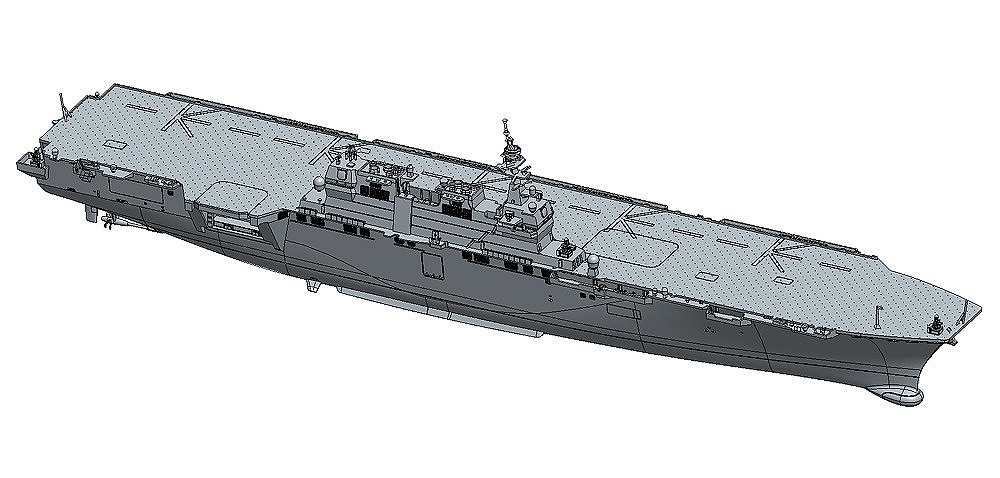 【新製品】J75)海上自衛隊 いずも型ヘリコプター搭載護衛艦 DDH-184 かが【かが専用パーツ追加】