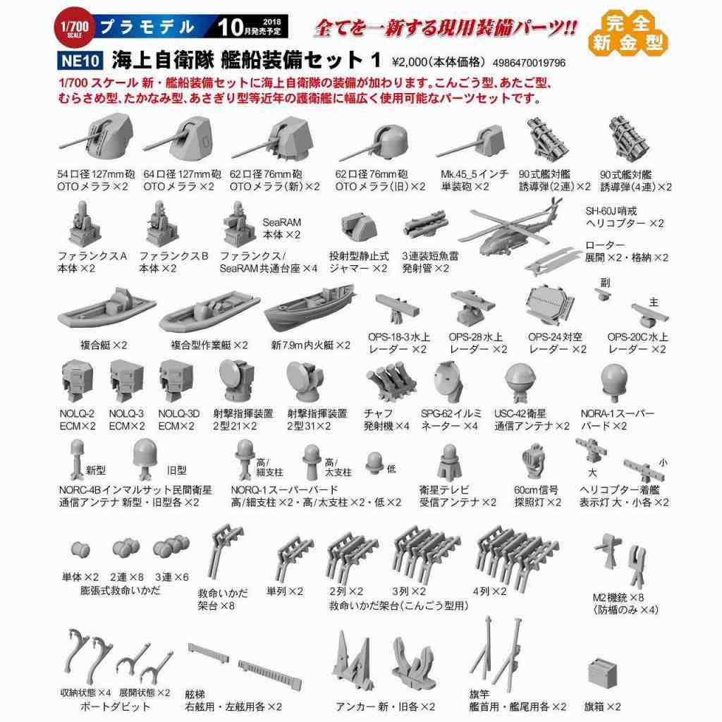 【新製品】NE10 海上自衛隊 艦船装備セット1