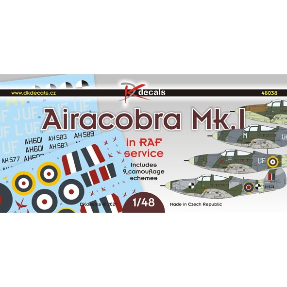 【新製品】DKデカール 48038)イギリス空軍 ベル エアラコブラ Mk.I