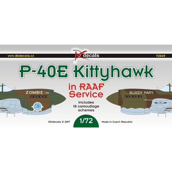 【新製品】DKデカール 72049 カーチス P-40E キティホーク オーストラリア空軍