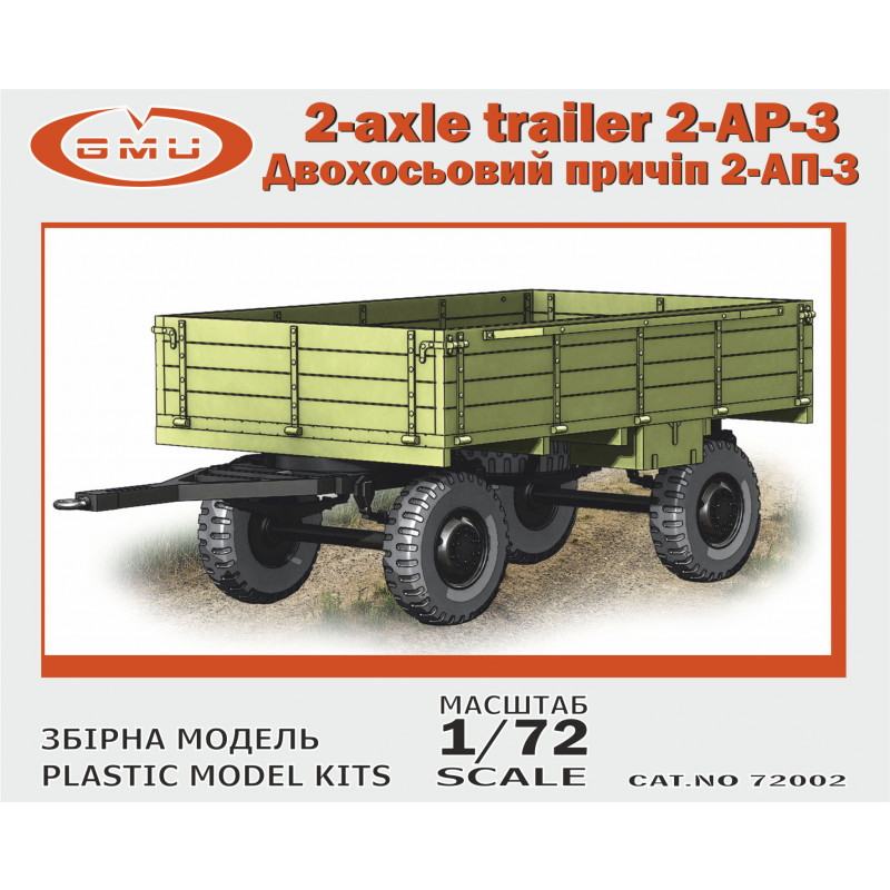 【新製品】GMUモデル 72002 2-AP-3 ソ連 2軸トレーラー