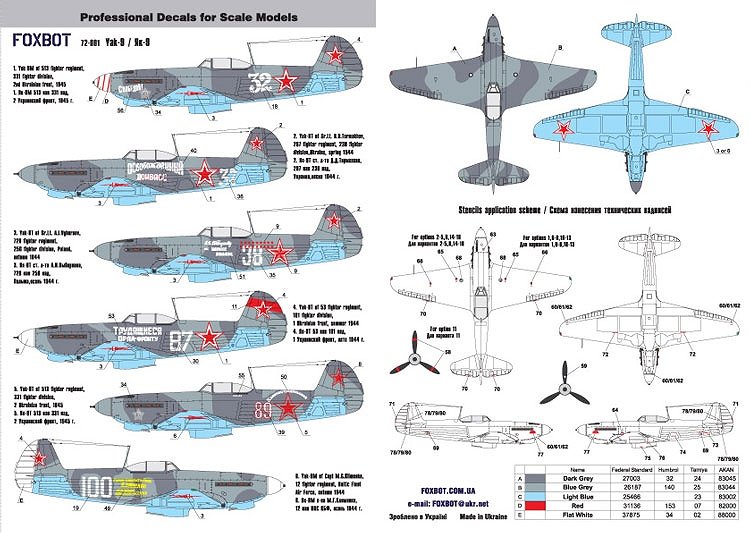 【新製品】FOXBOT 72-001)ヤコブレフ Yak-9